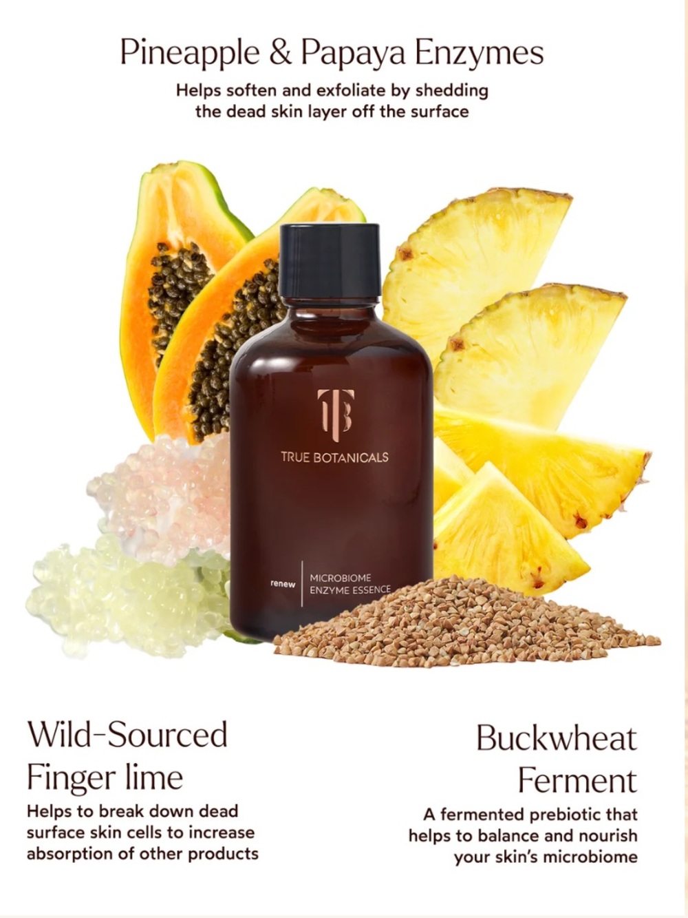 TRUE BOTANICALS Renew Microbiome Enzyme Essence full size 4 oz - Picture 2 of 7